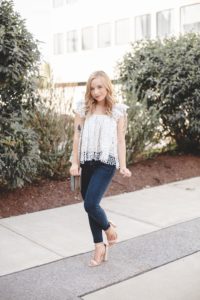 White Lace Blouse Outfit