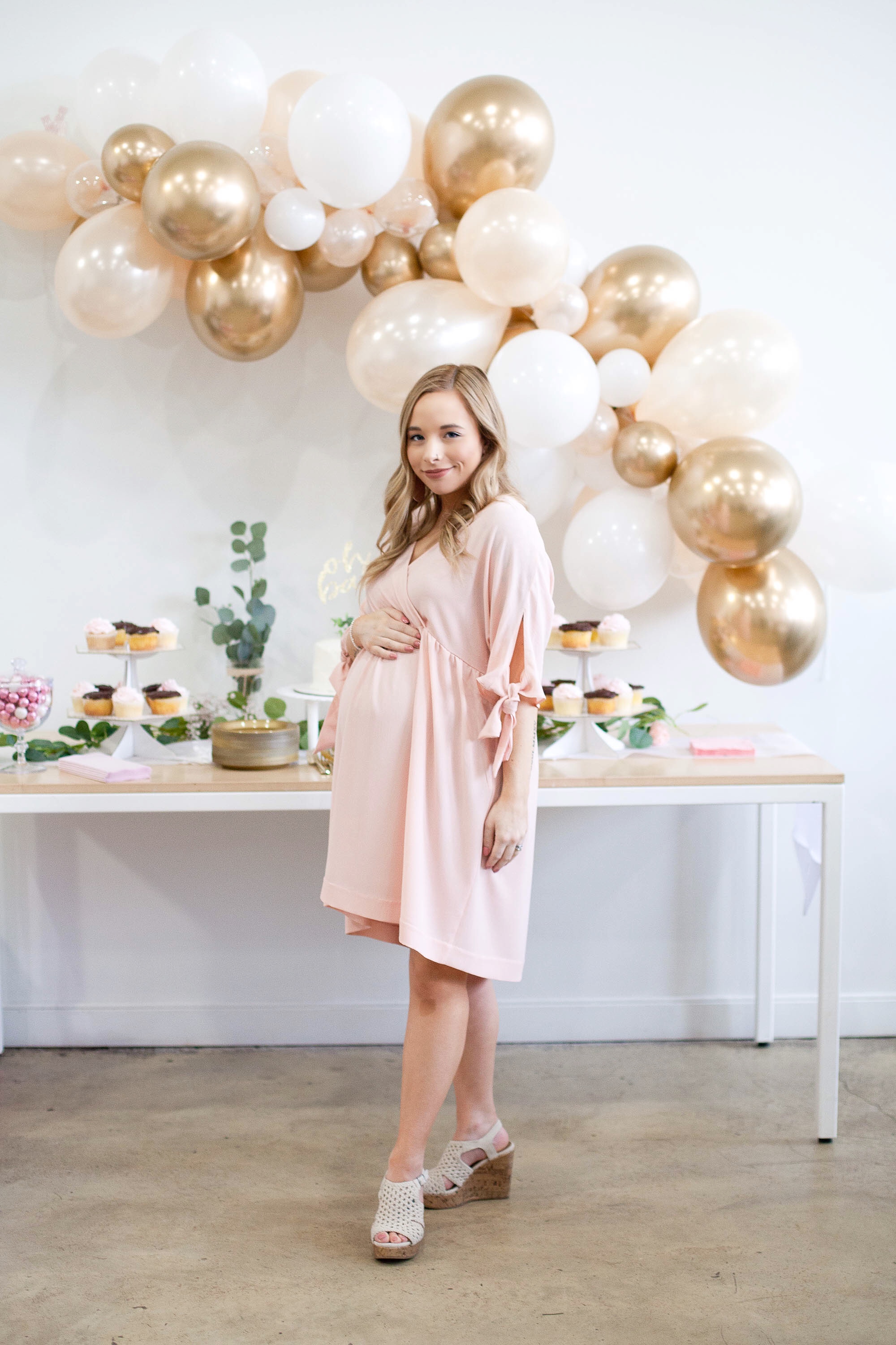 pink gold baby shower